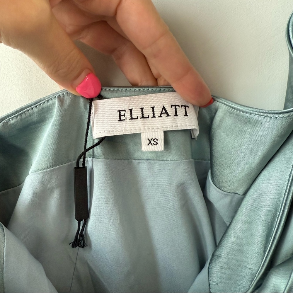 Elliatt Asymmetrical One-Shoulder Mini Dress in Light Blue - Picture 4 of 14